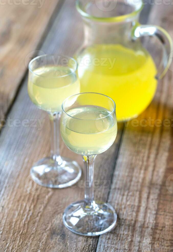 Two glasses of limoncello photo