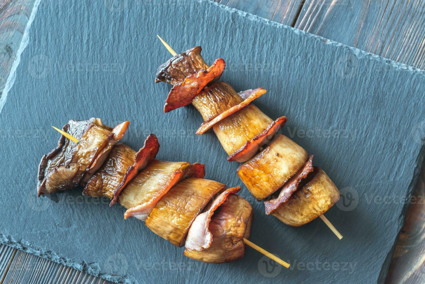 King oyster mushroom skewers photo
