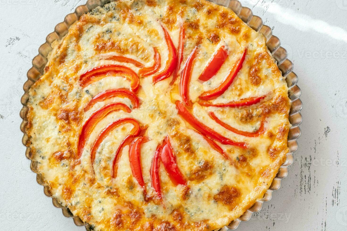 Blue cheese and pepper tart photo