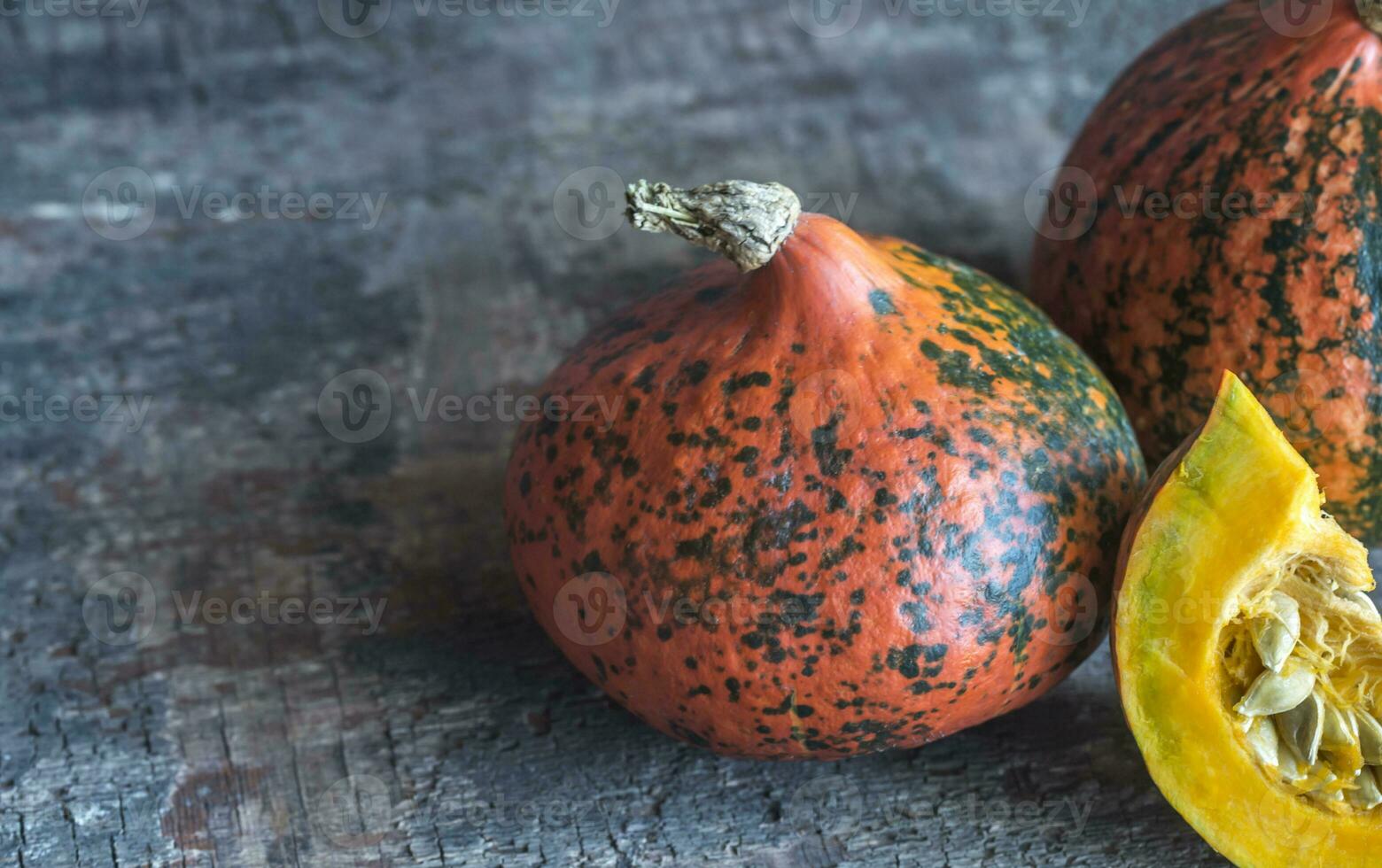 Two hokkaido pumpkins photo