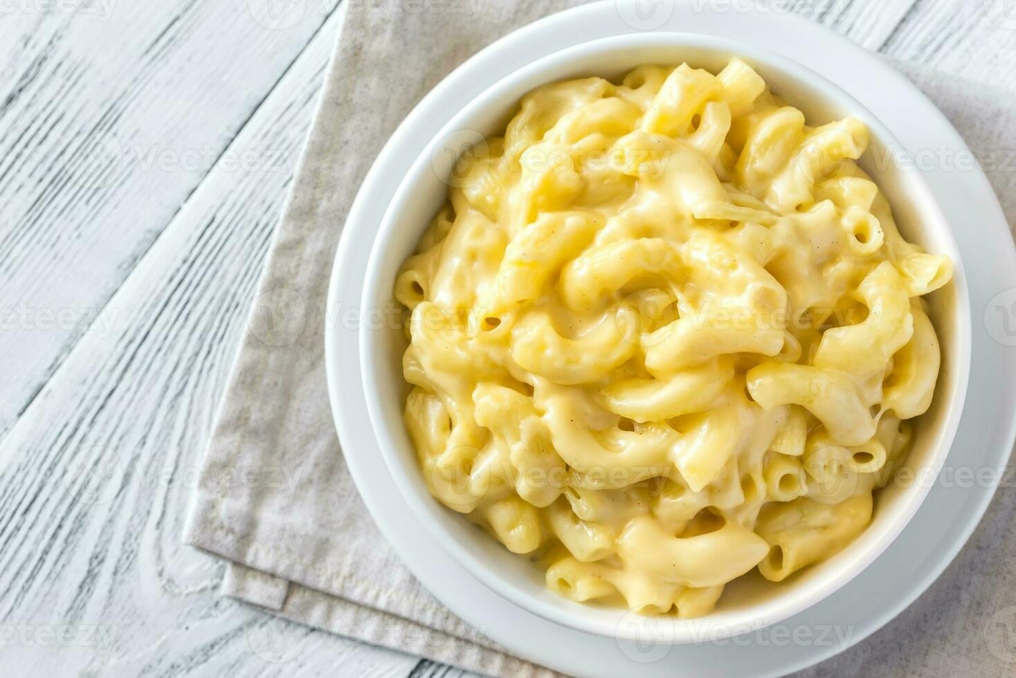 Portion of macaroni and cheese photo