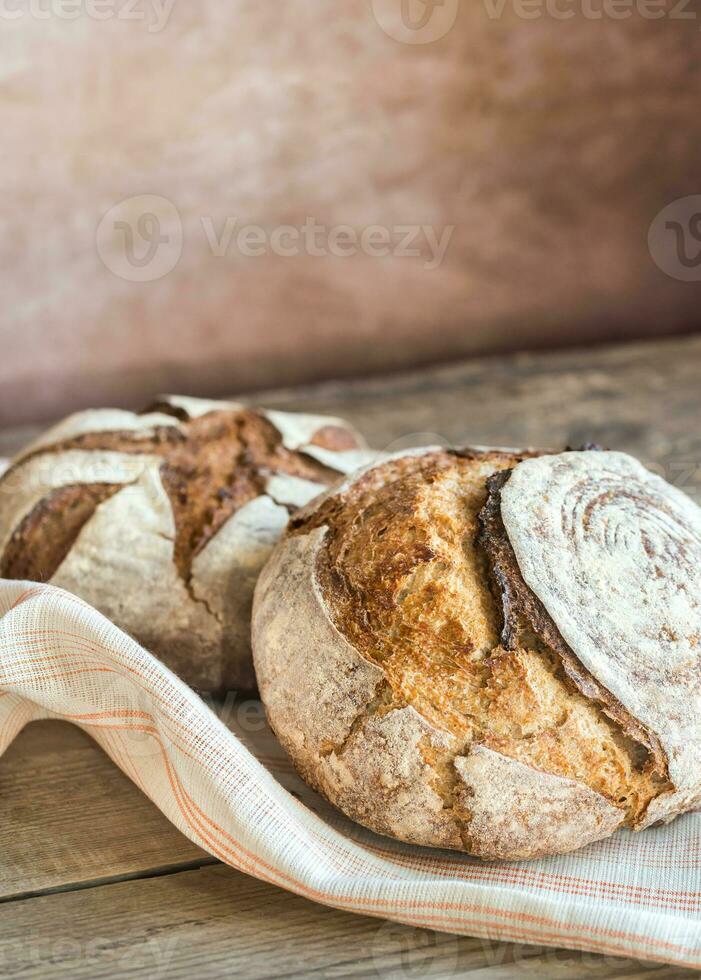 Two loaves of bread photo