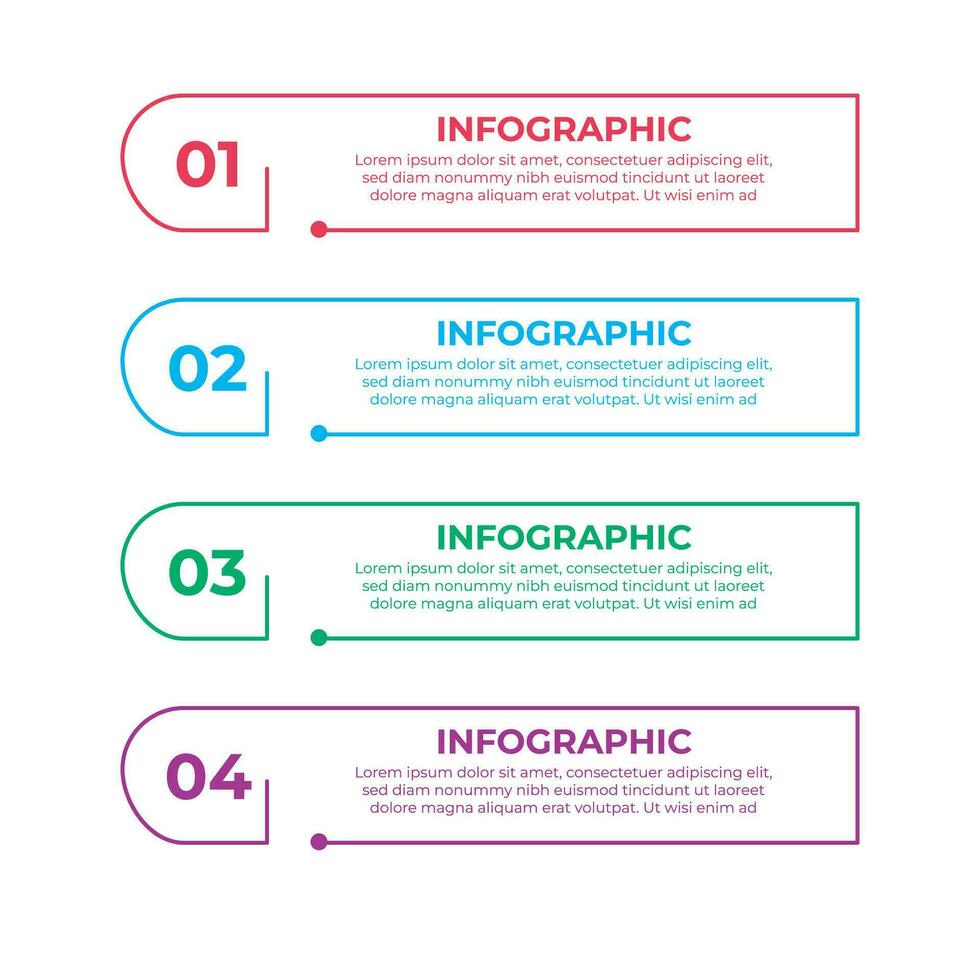 Business process infographic template. 4 Steps infographics template. EPS 10 Vector. vector