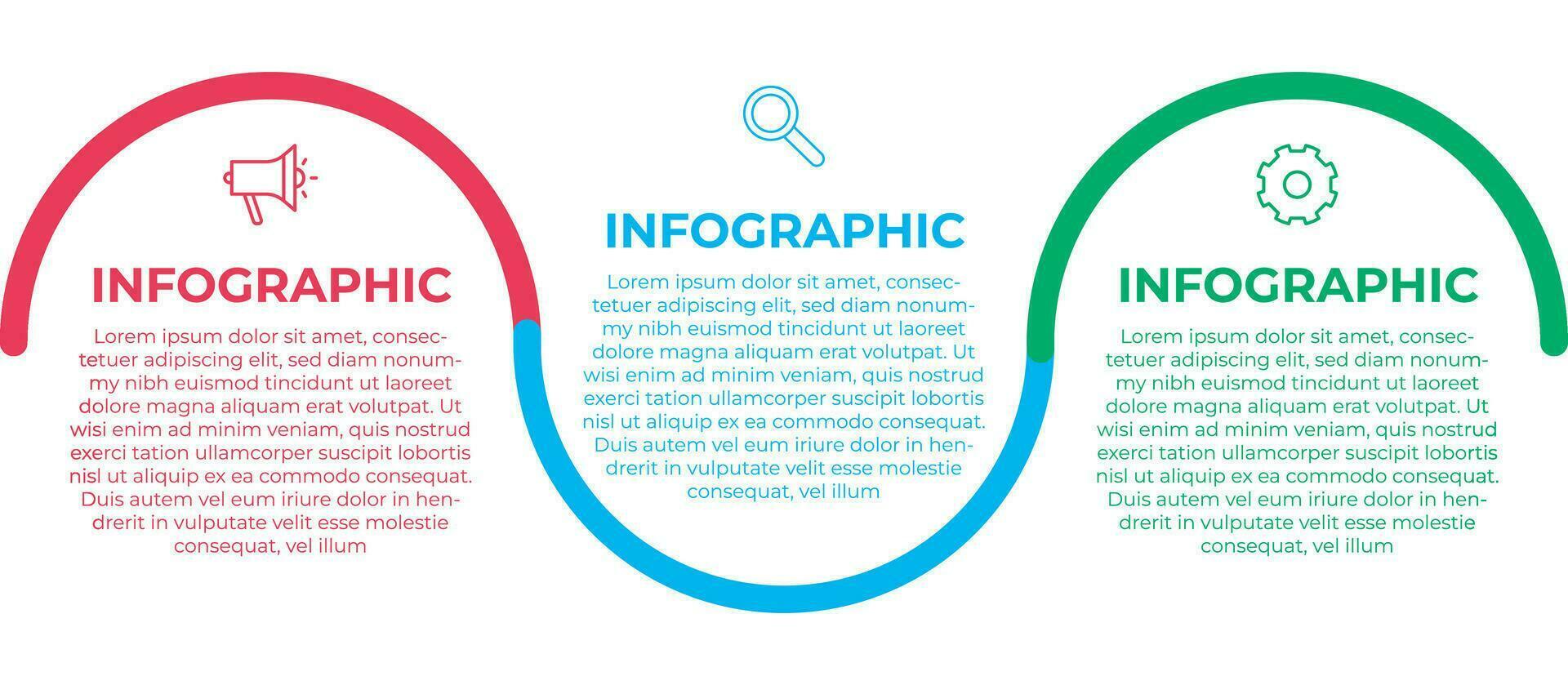 Business process infographic template. EPS 10 Vector. vector