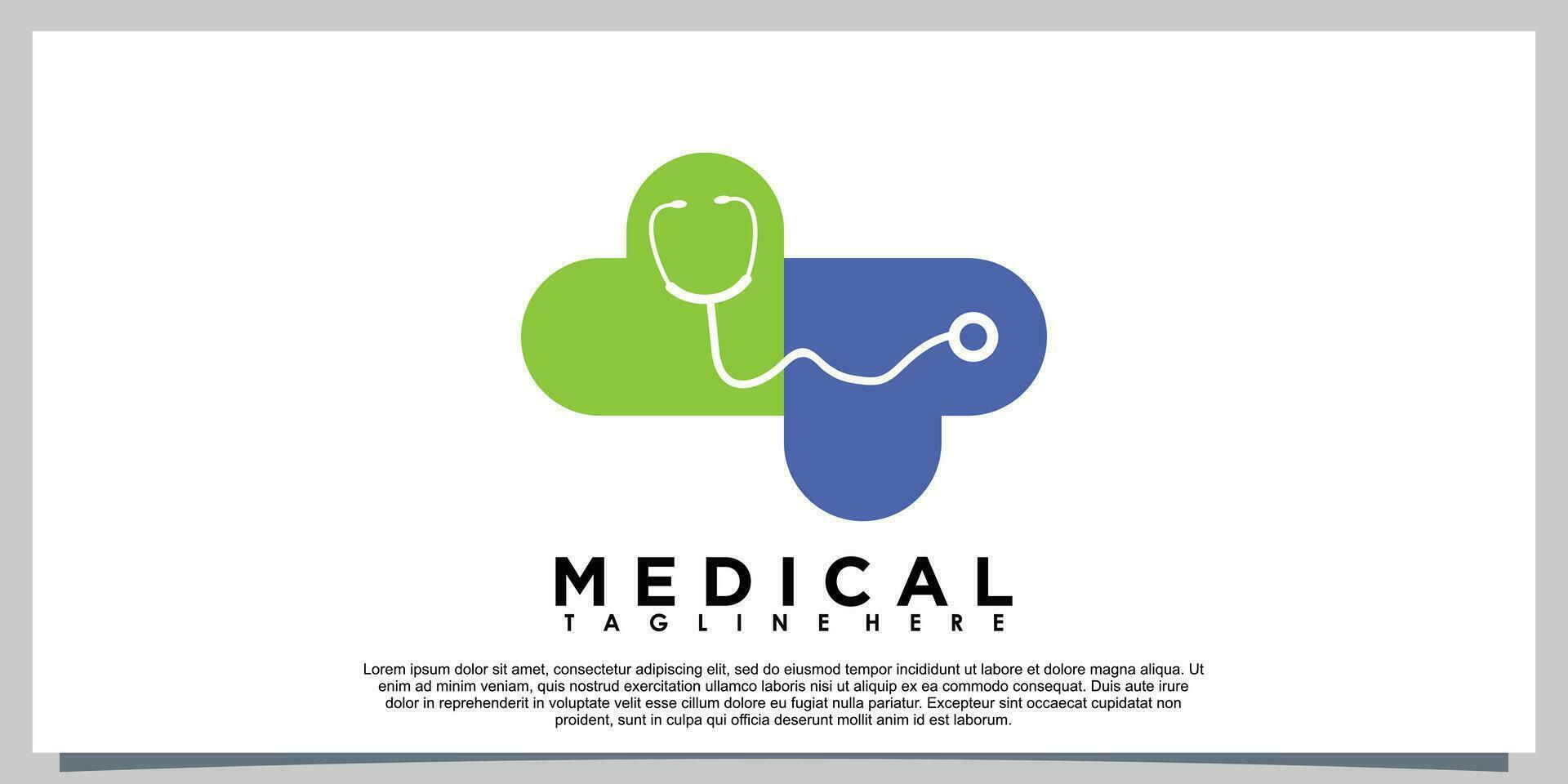 clínico logo diseño con creativo concepto vector