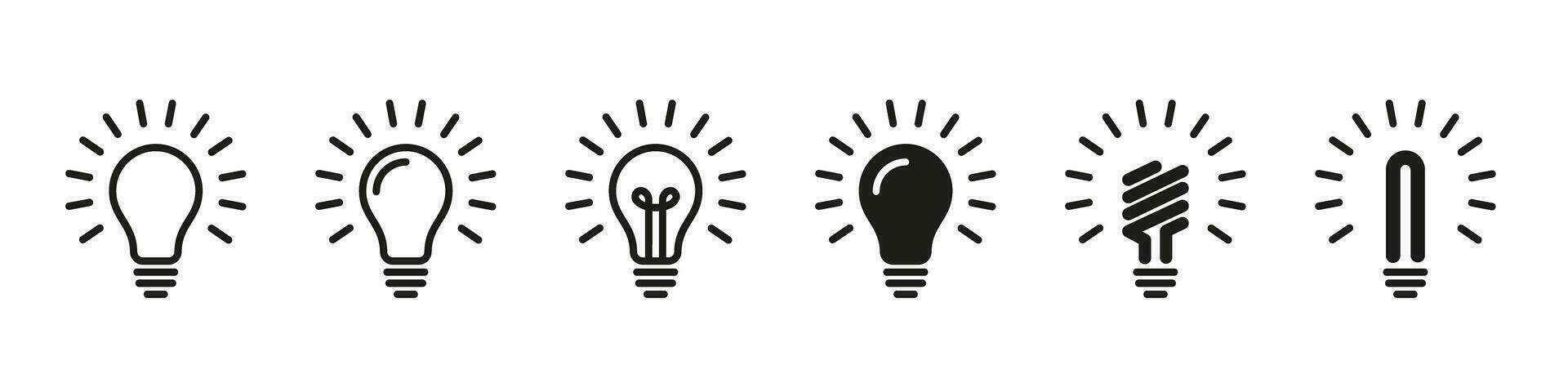 Lamp icons set. Light bulb icon set. Vector illustration.