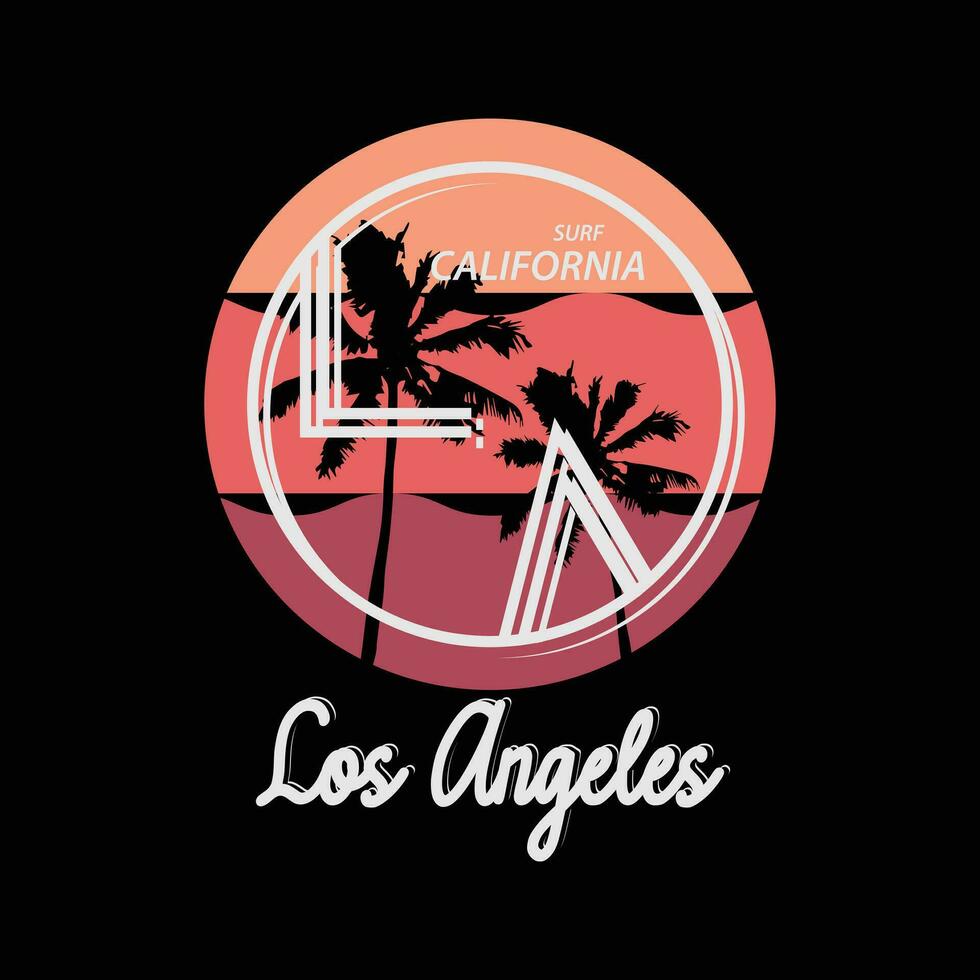 Los angeles California illustration typography. perfect for t shirt design vector