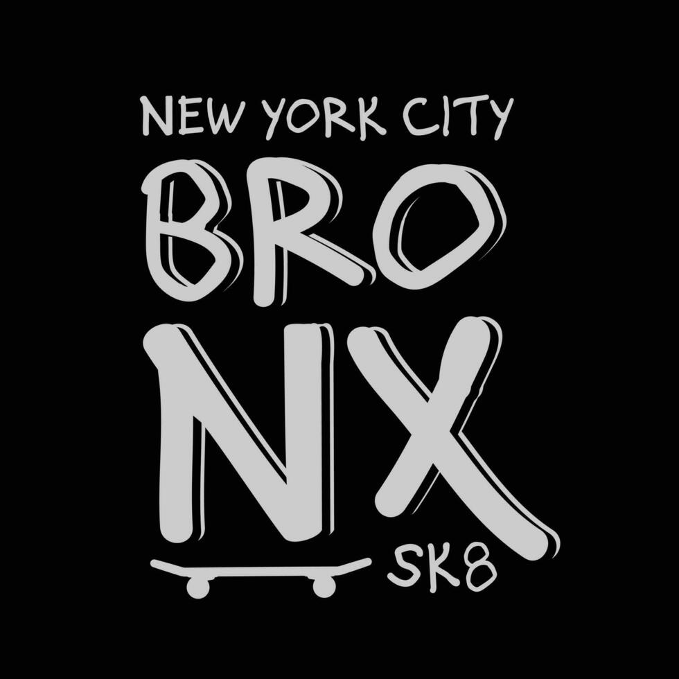 Skateboard in new york illustration typography. perfect for t shirt design vector