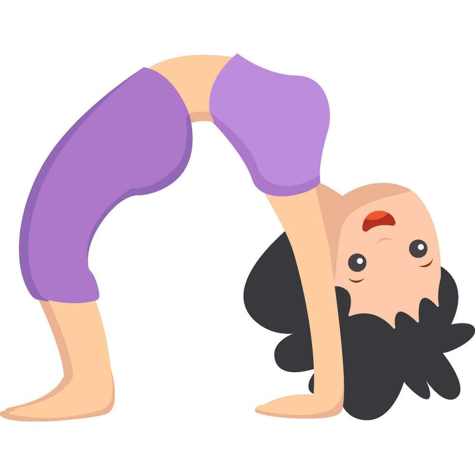 Chakrasana yoga pose asana 26524747 Vector Art at Vecteezy