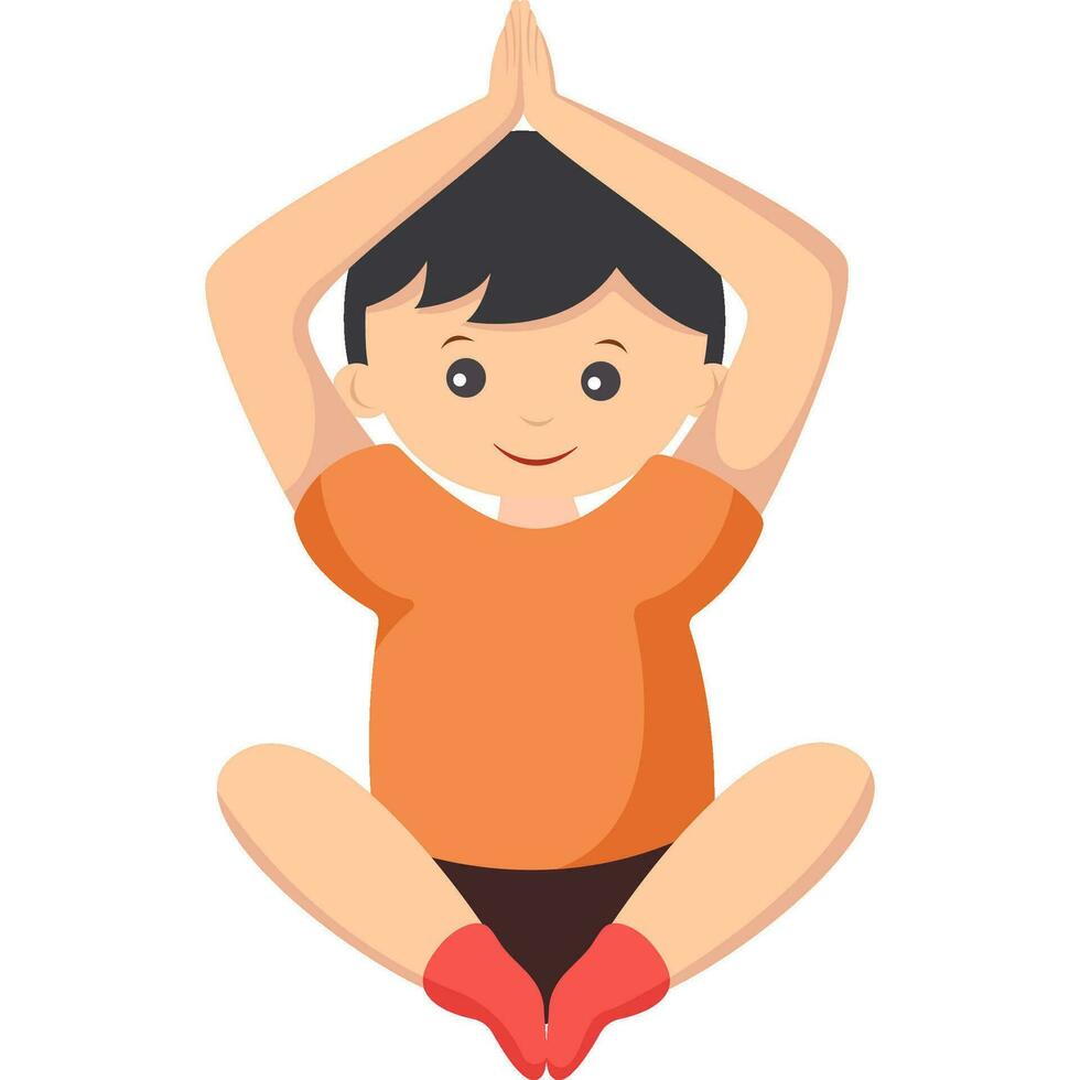 Buda yoga actitud asana vector