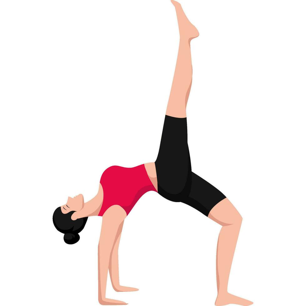 Eka yoga pose asana vector