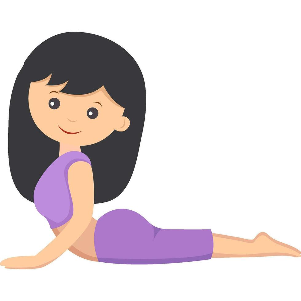Bhujangasana yoga pose asana vector