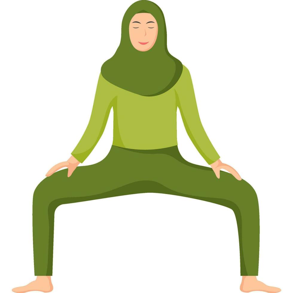 Goddess yoga pose asana vector