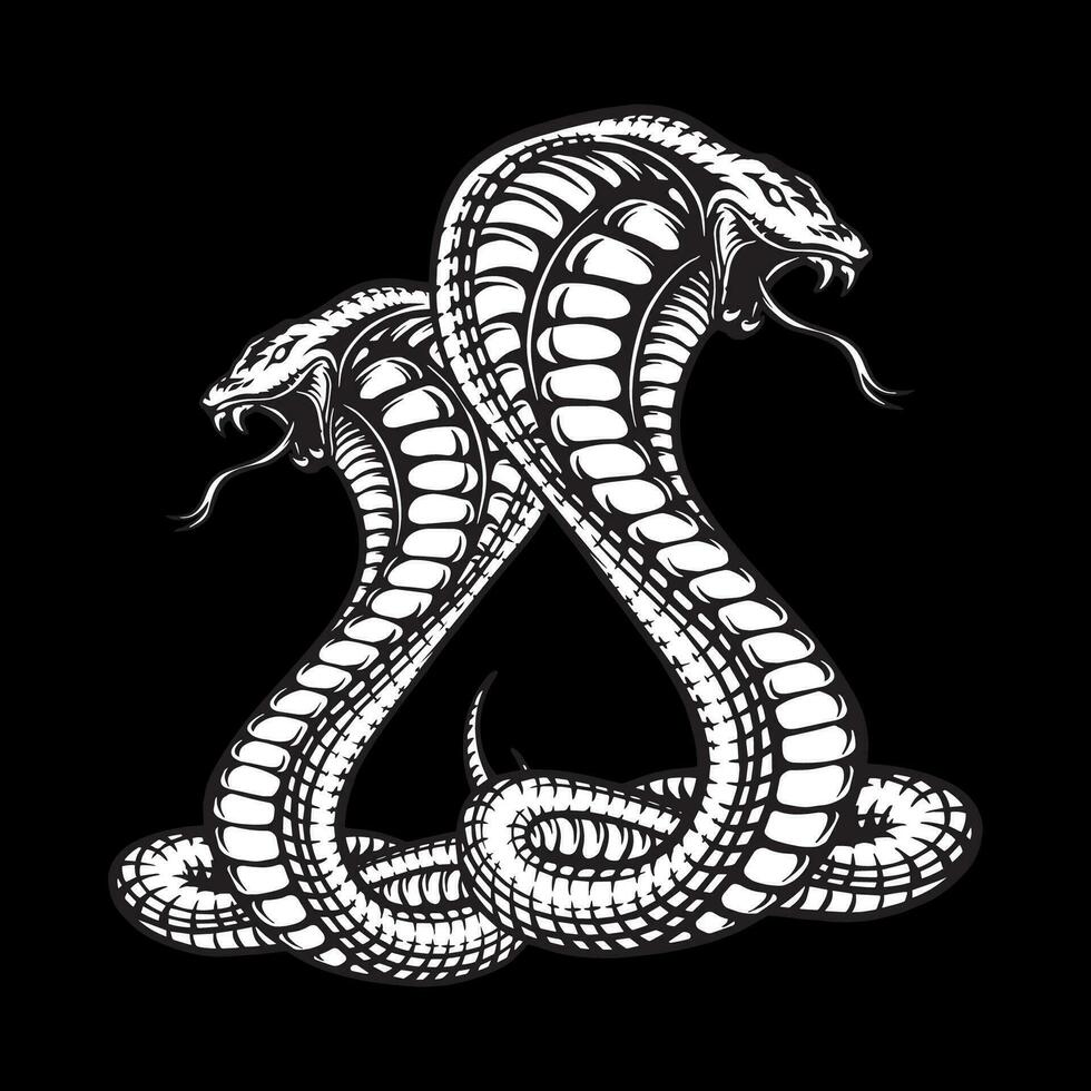 Snake cobra vector art illustration