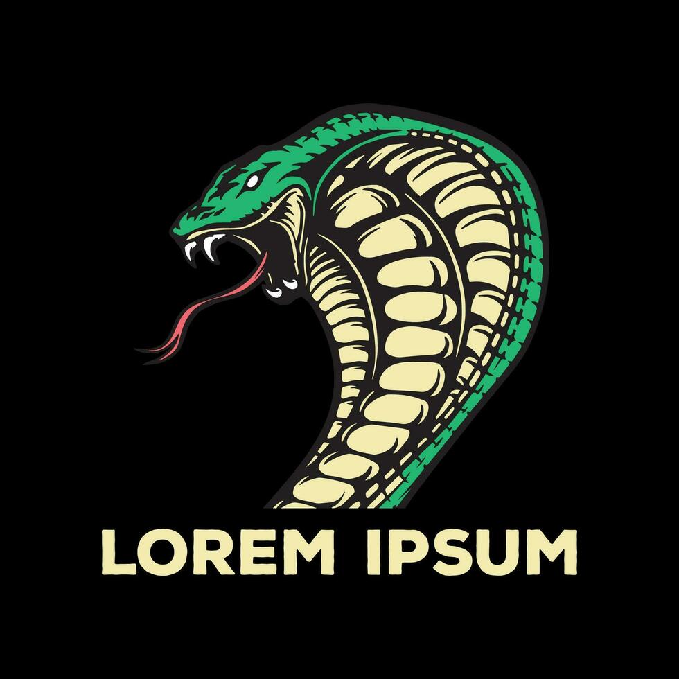Cobra snake logo template vector