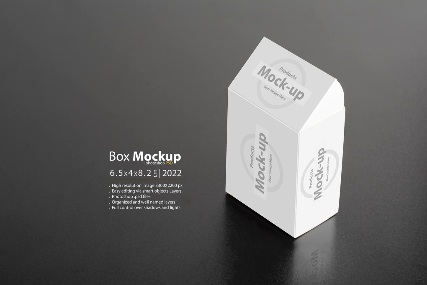 Needle tips package on dark background psd