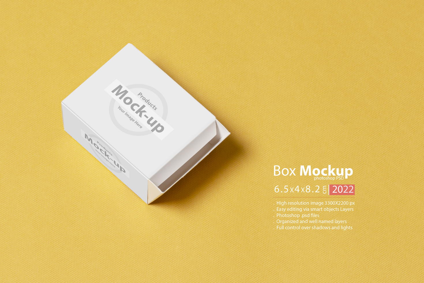 Needle tips package on yellow surface psd