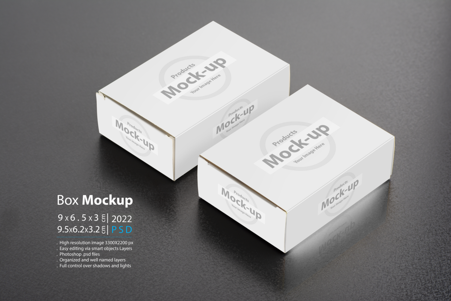 Two pillboxes packages on dark background psd