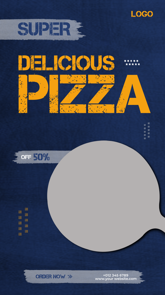 Delicious food pizza social media story template set. pizza social media stories bundle psd