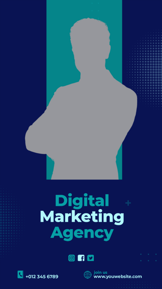 Digital business marketing social media post template. psd