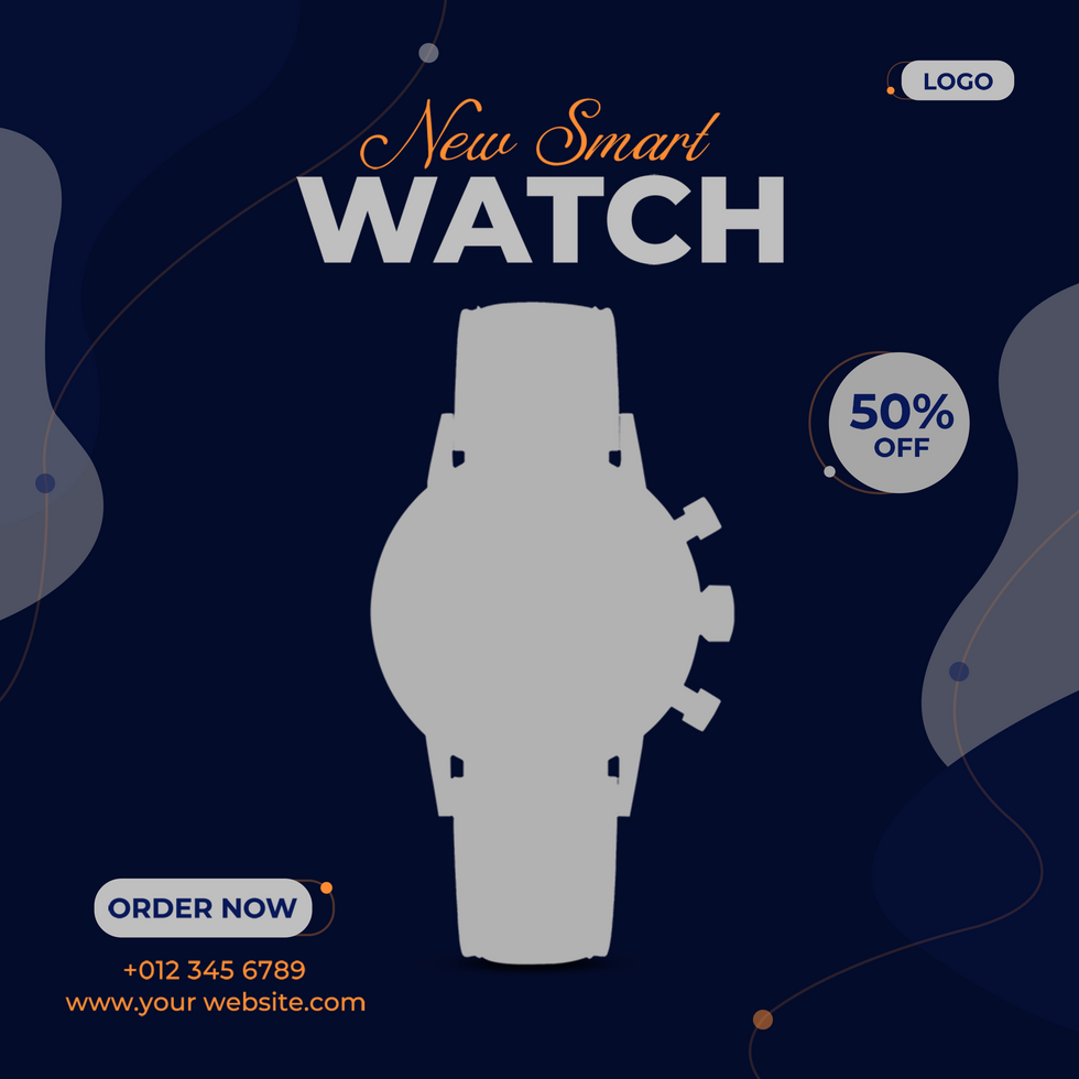 Smart watch product post. Smart watch social media post psd