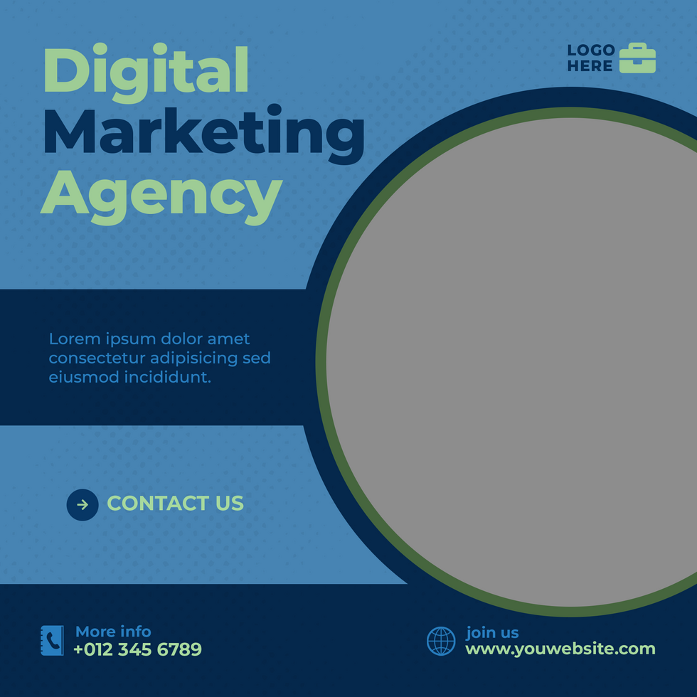 Set of Professional general business digital marketing agency social media post template collection. online web promotion banner concept design psd