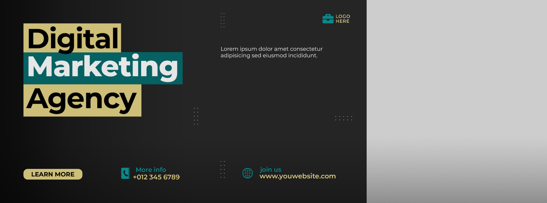 Business banner template design. Abstract light shape and city illustration background. Usable for banner, header, and cover psd