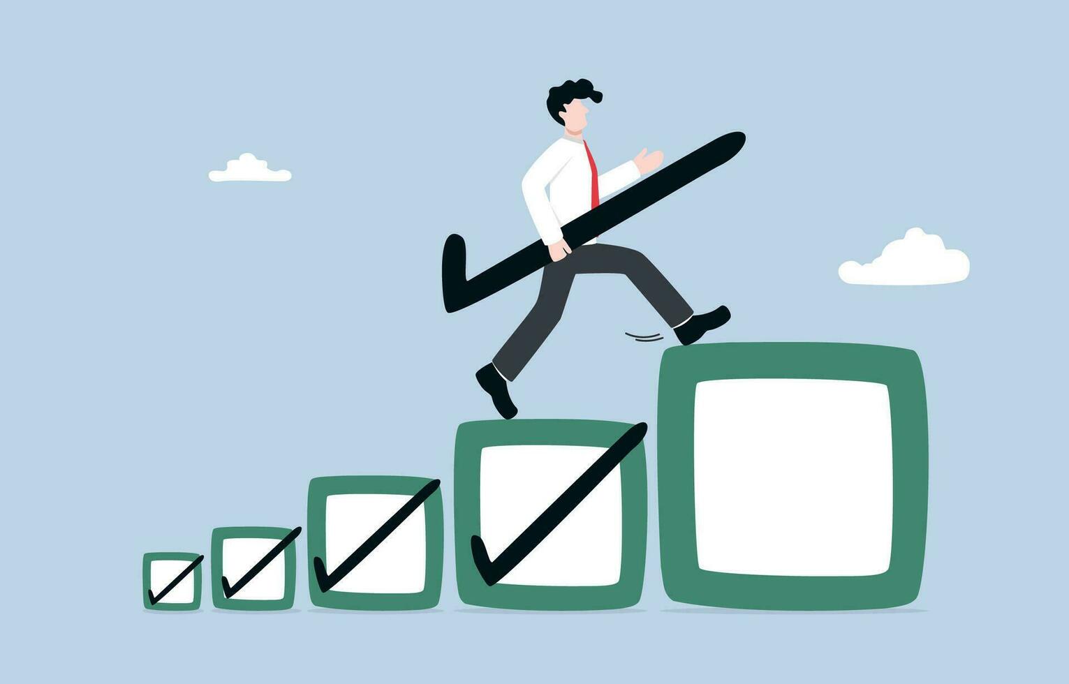 Career growth with more challenging task, effort to finish higher level