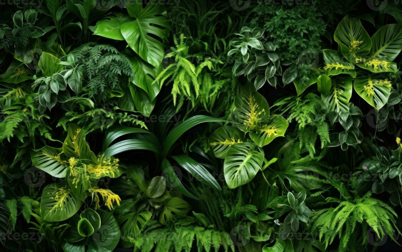 Tropical leaves background photo