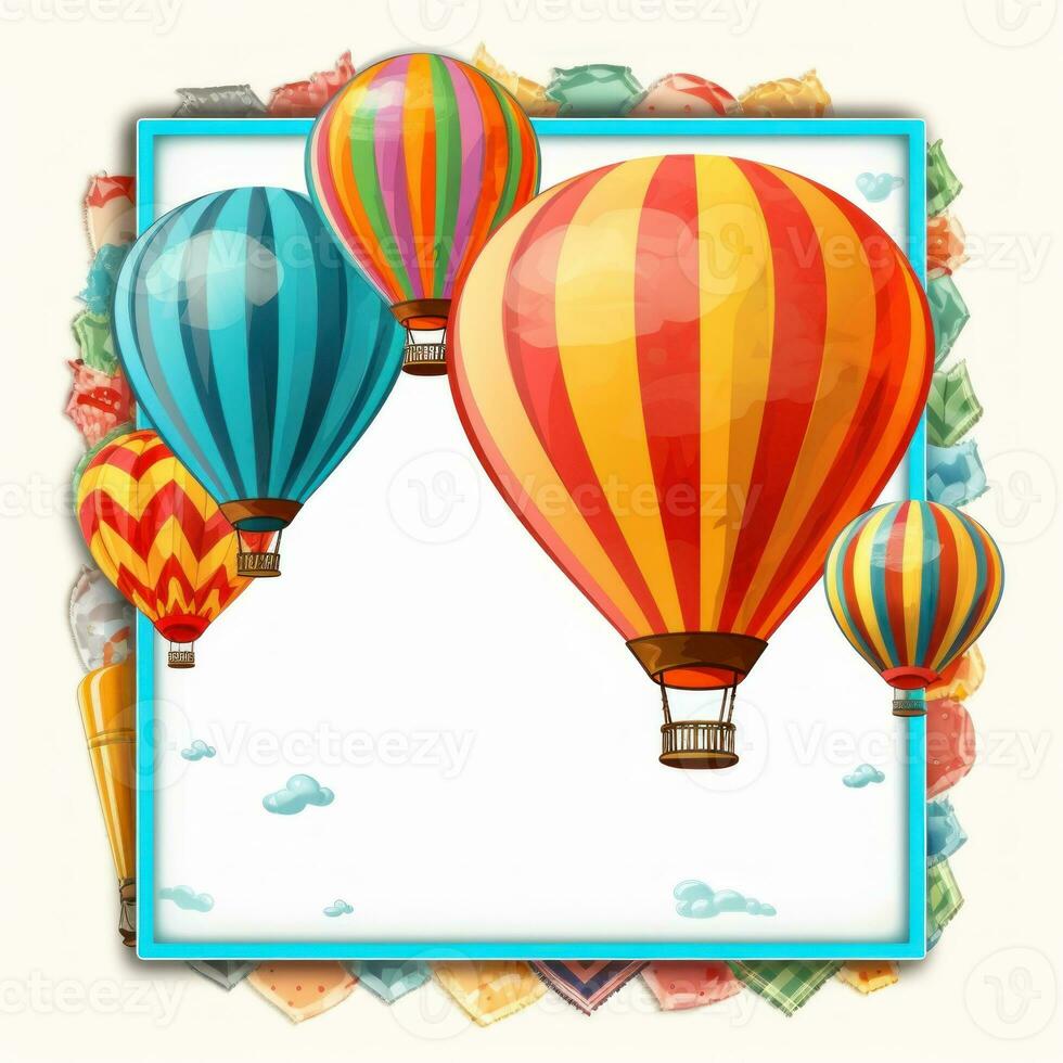 Background with air balloons photo