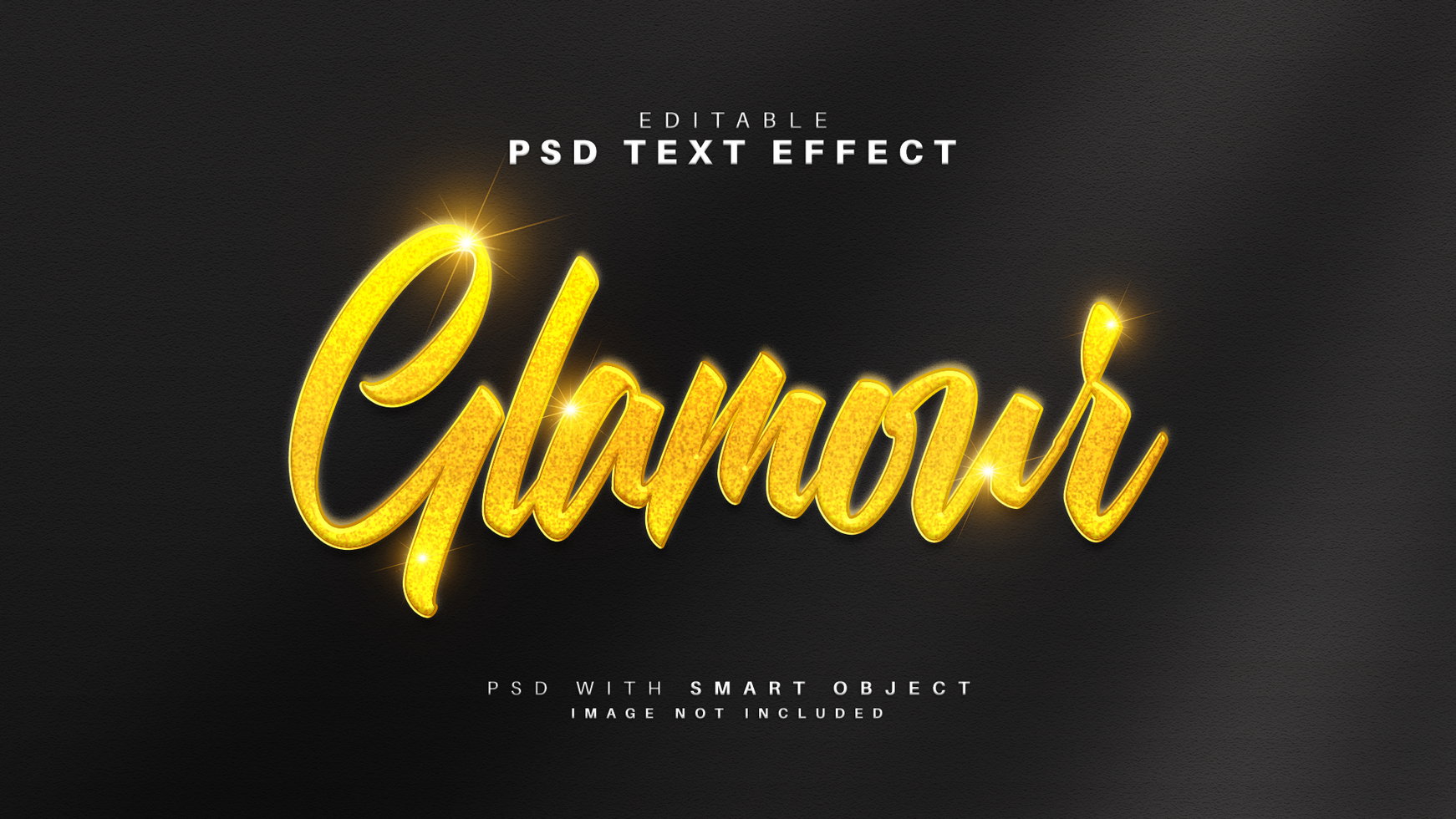 Gold Glamour Text Effect psd