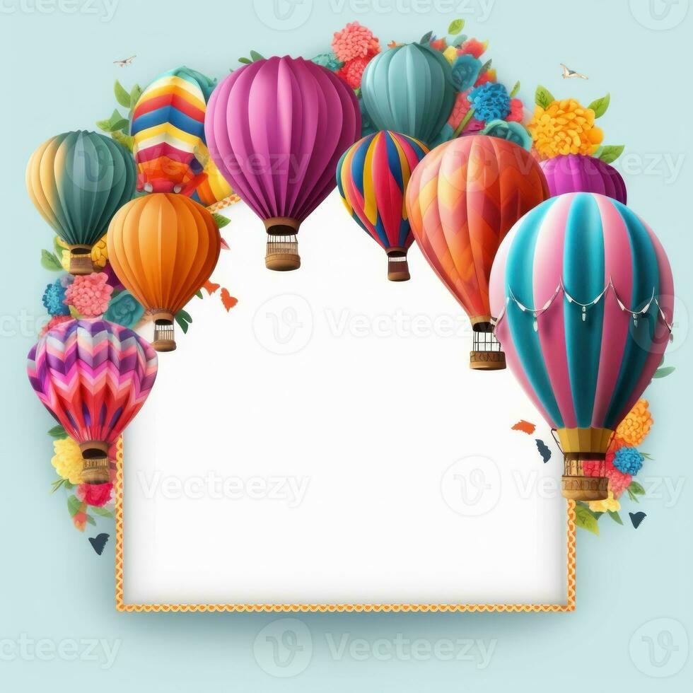 Background with air balloons photo