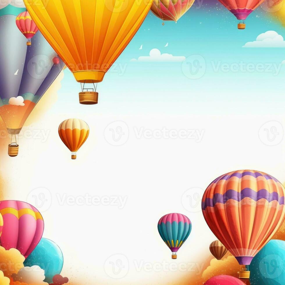 Background with air balloons photo