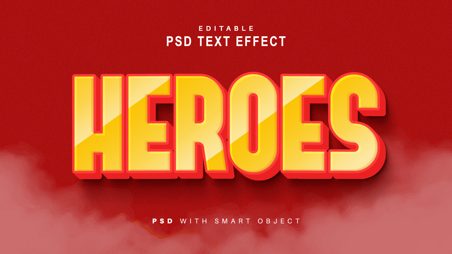 Heroes Text Effect psd