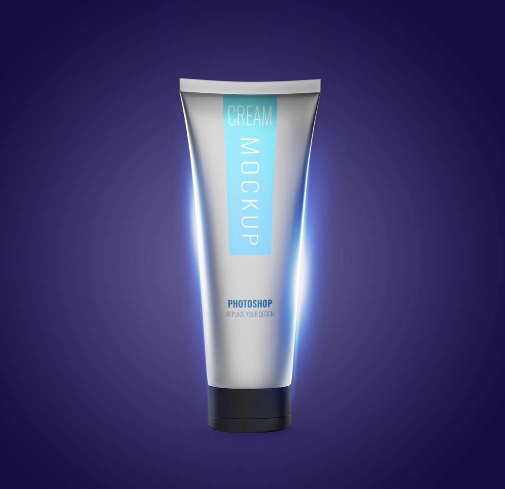 Cream mockup smart design psd