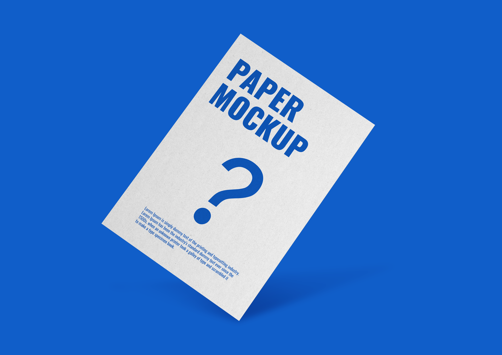 Paper Poster Mockup (PSD)