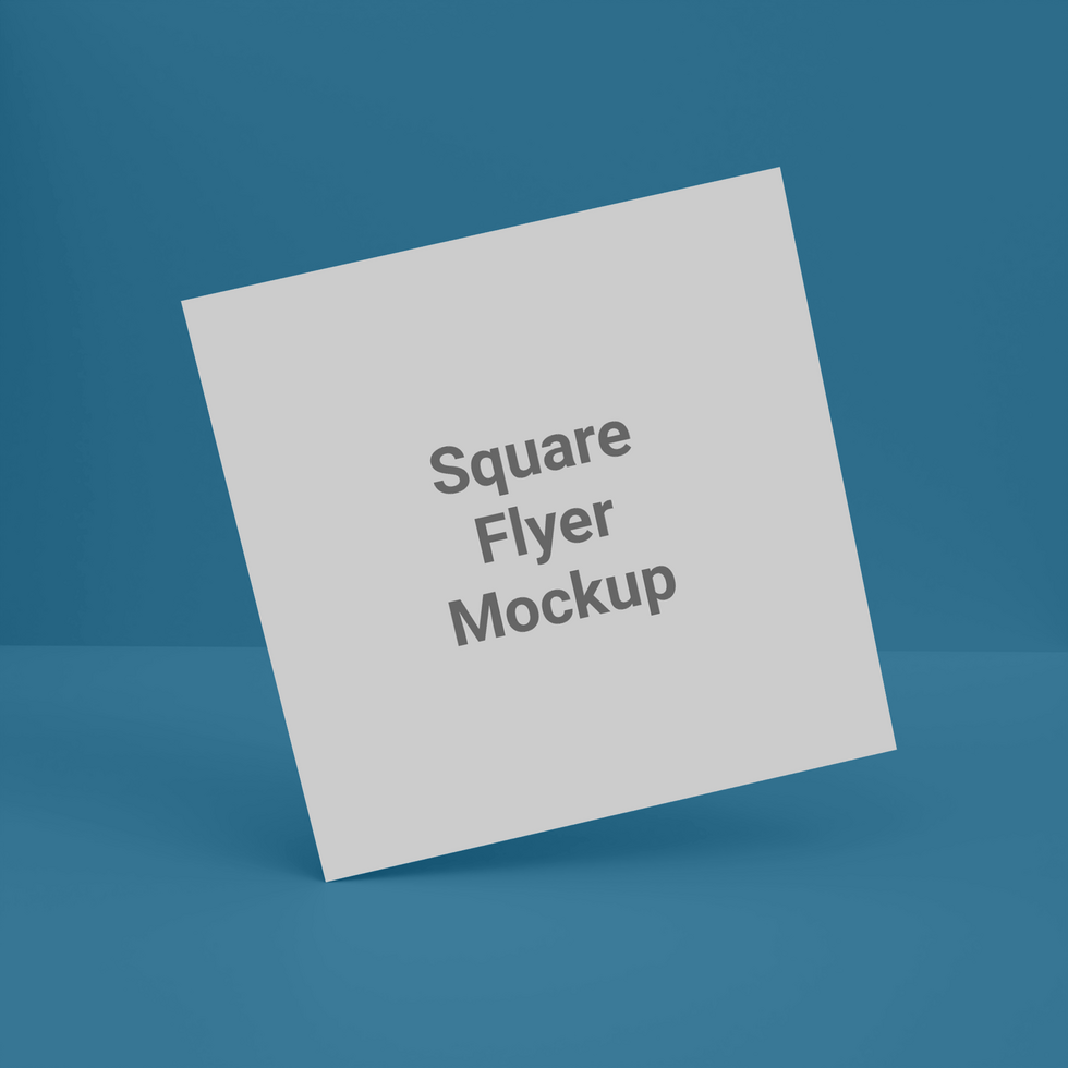 Minimalist square flyer or brochure mockup template psd