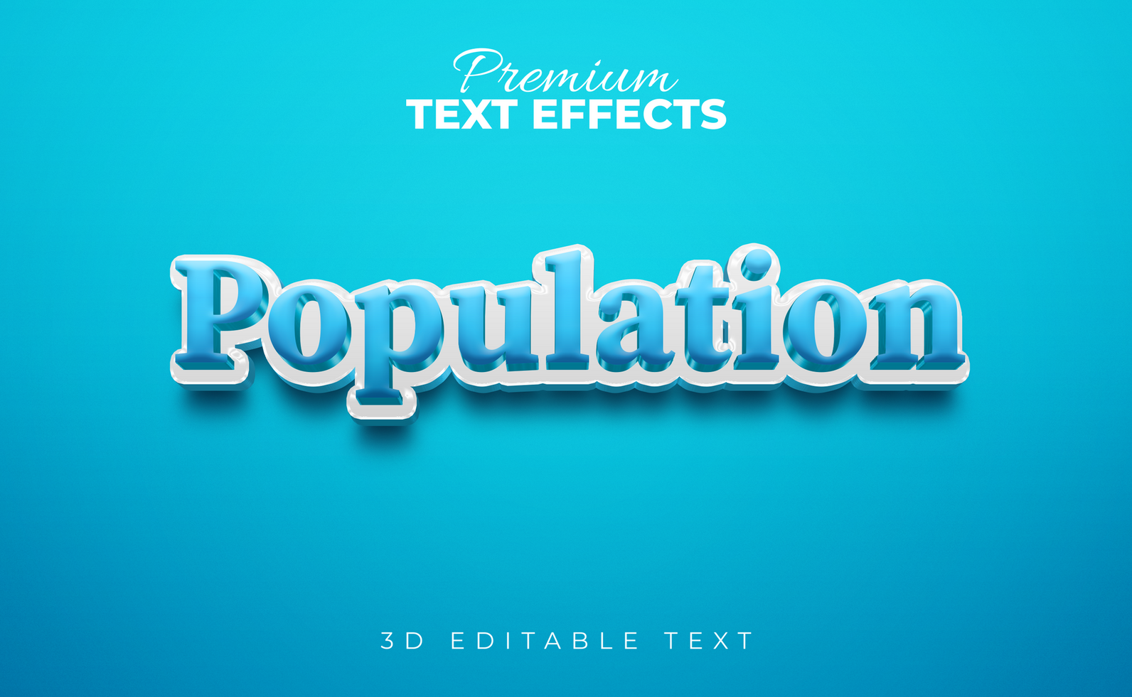 3D editable PSd  stylish text effects , Photoshop text effects file