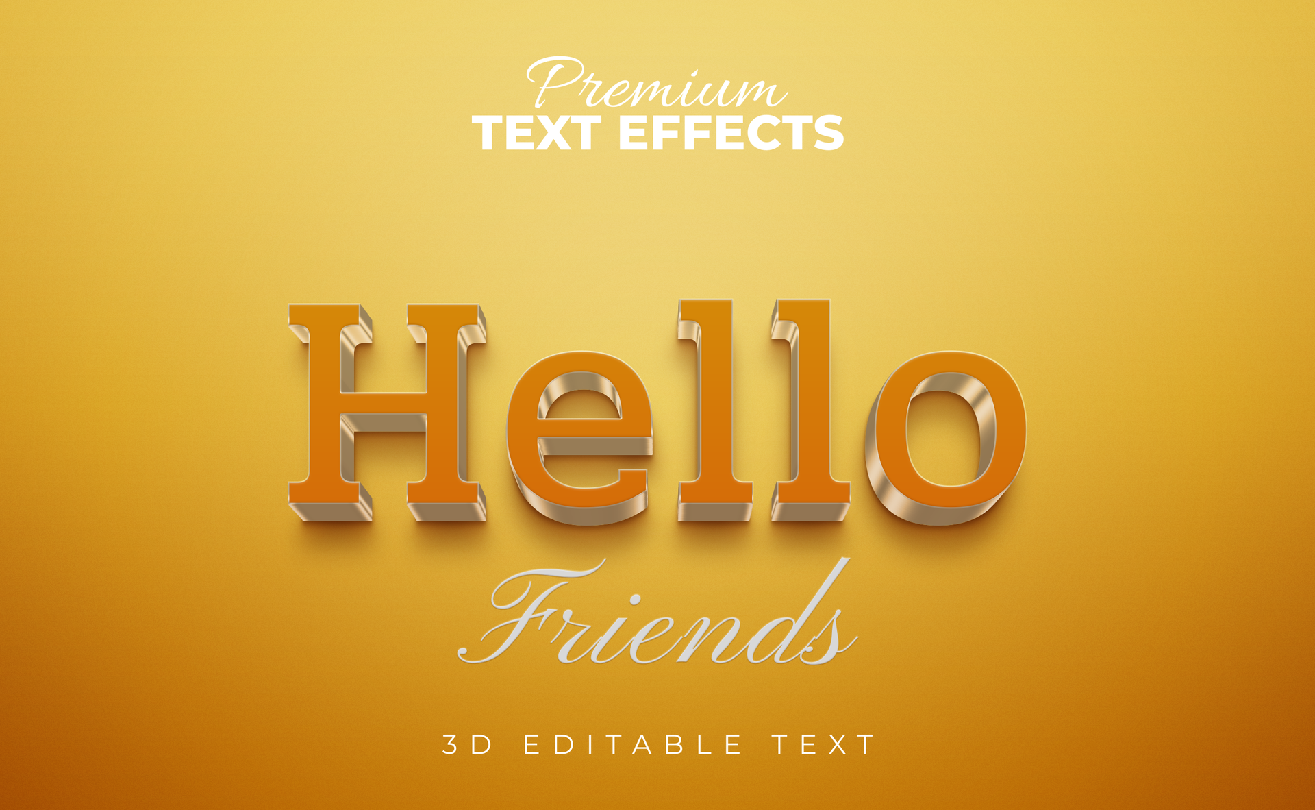 Premium PSD, Stylish text effect