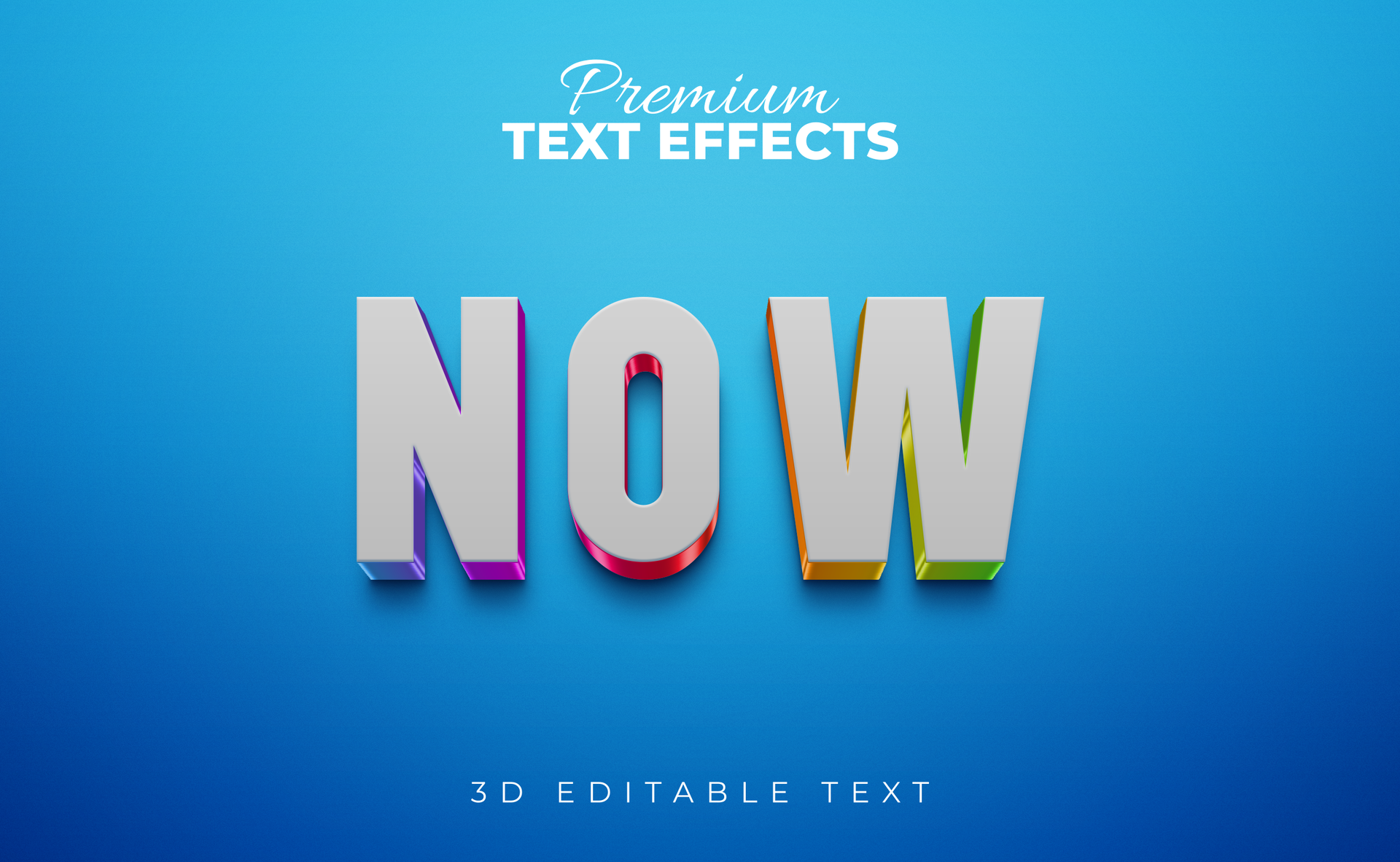 Premium PSD, Stylish text effect