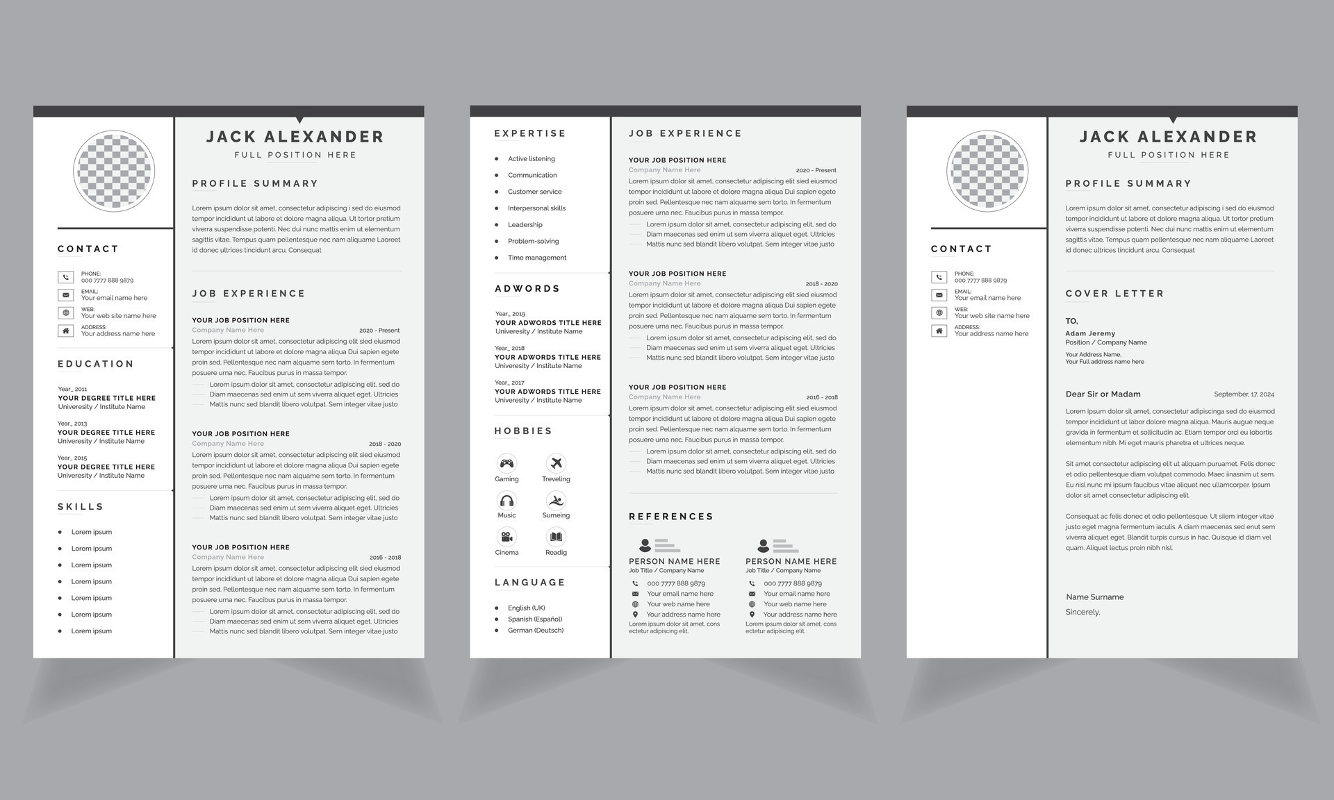 Elegant Minimalist Black and White - Elegant Minimalist Black And White Resume Now Vector