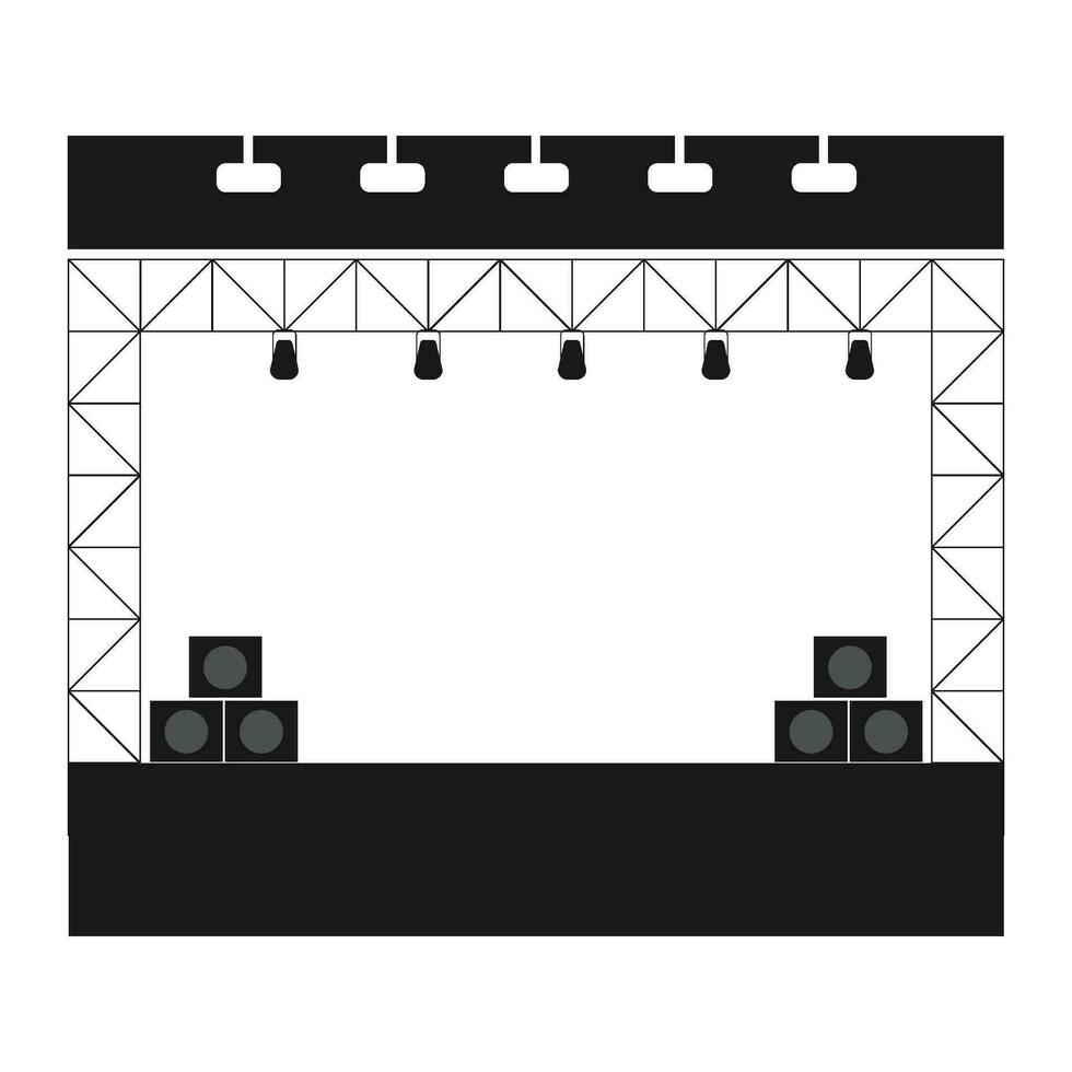 music festival stage icon vector