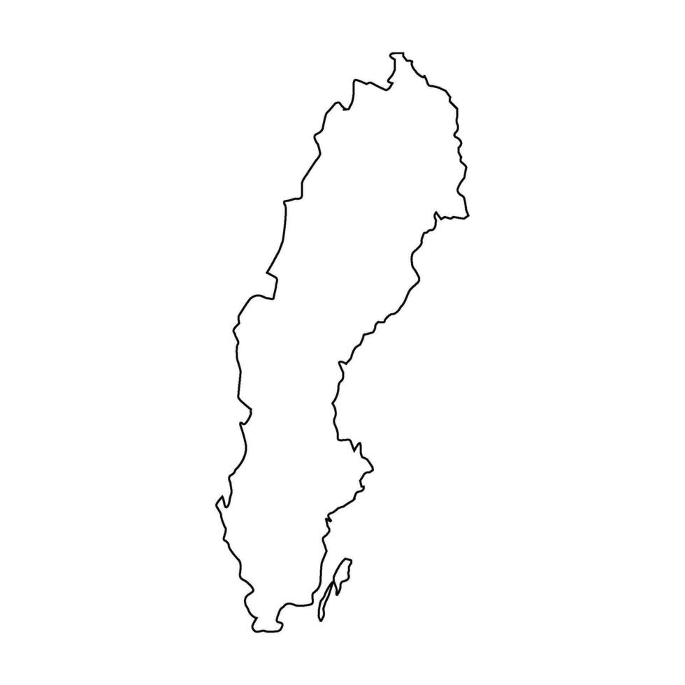 sweden map icon vector