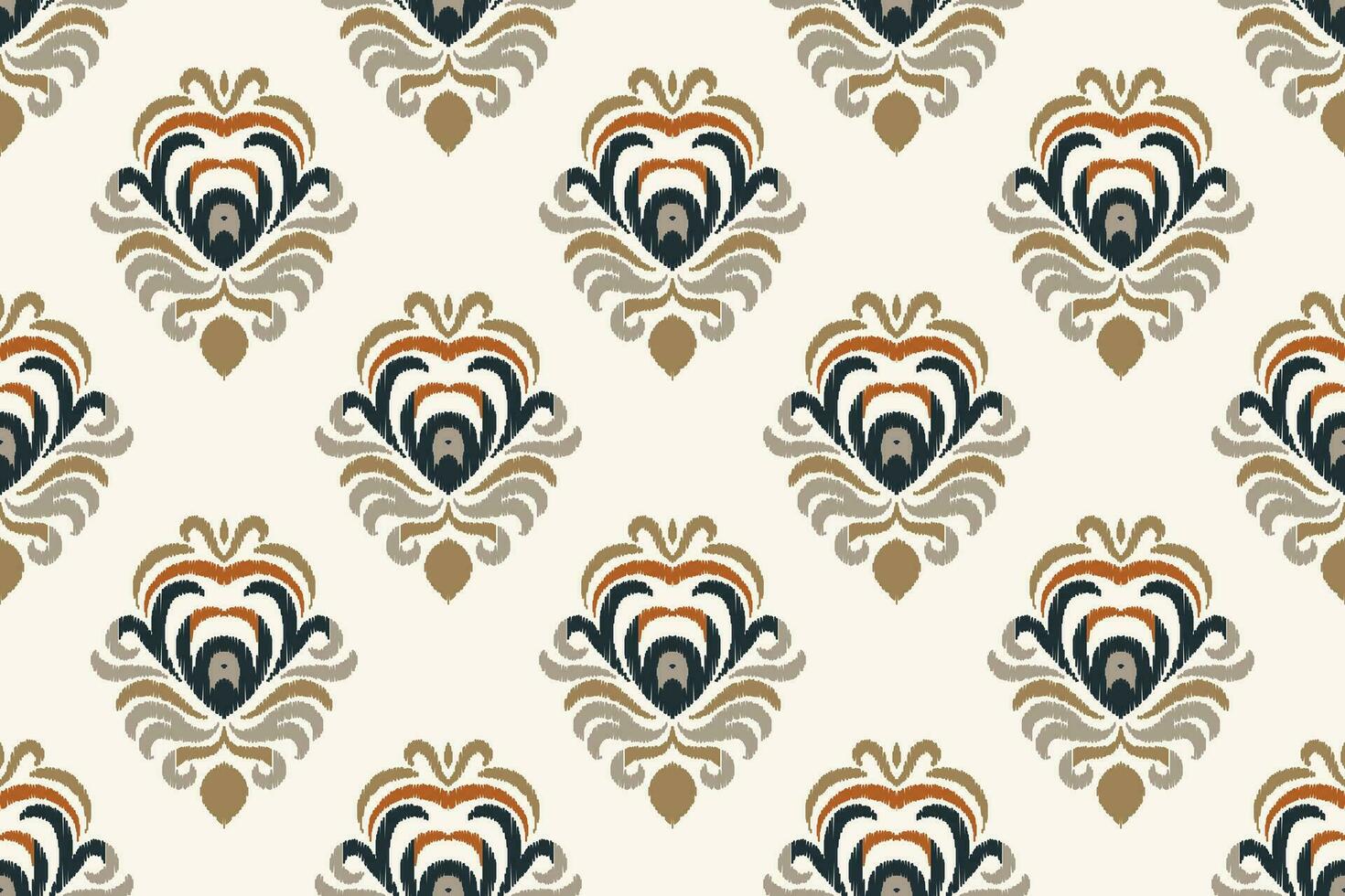 Ikat Damask Paisley Embroidery Background. Ikat Stripes Geometric Ethnic Oriental Pattern Traditional. Ikat Aztec Style Abstract Design for Print Texture,fabric,saree,sari,carpet. vector