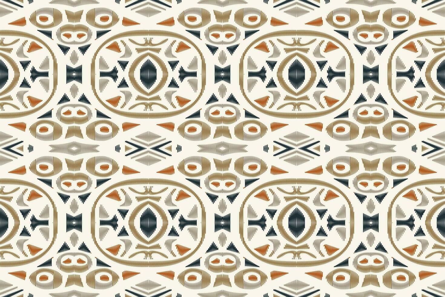 Ikat Damask Paisley Embroidery Background. Ikat Vector Geometric Ethnic Oriental Pattern traditional.aztec Style Abstract Vector illustration.design for Texture,fabric,clothing,wrapping,sarong.