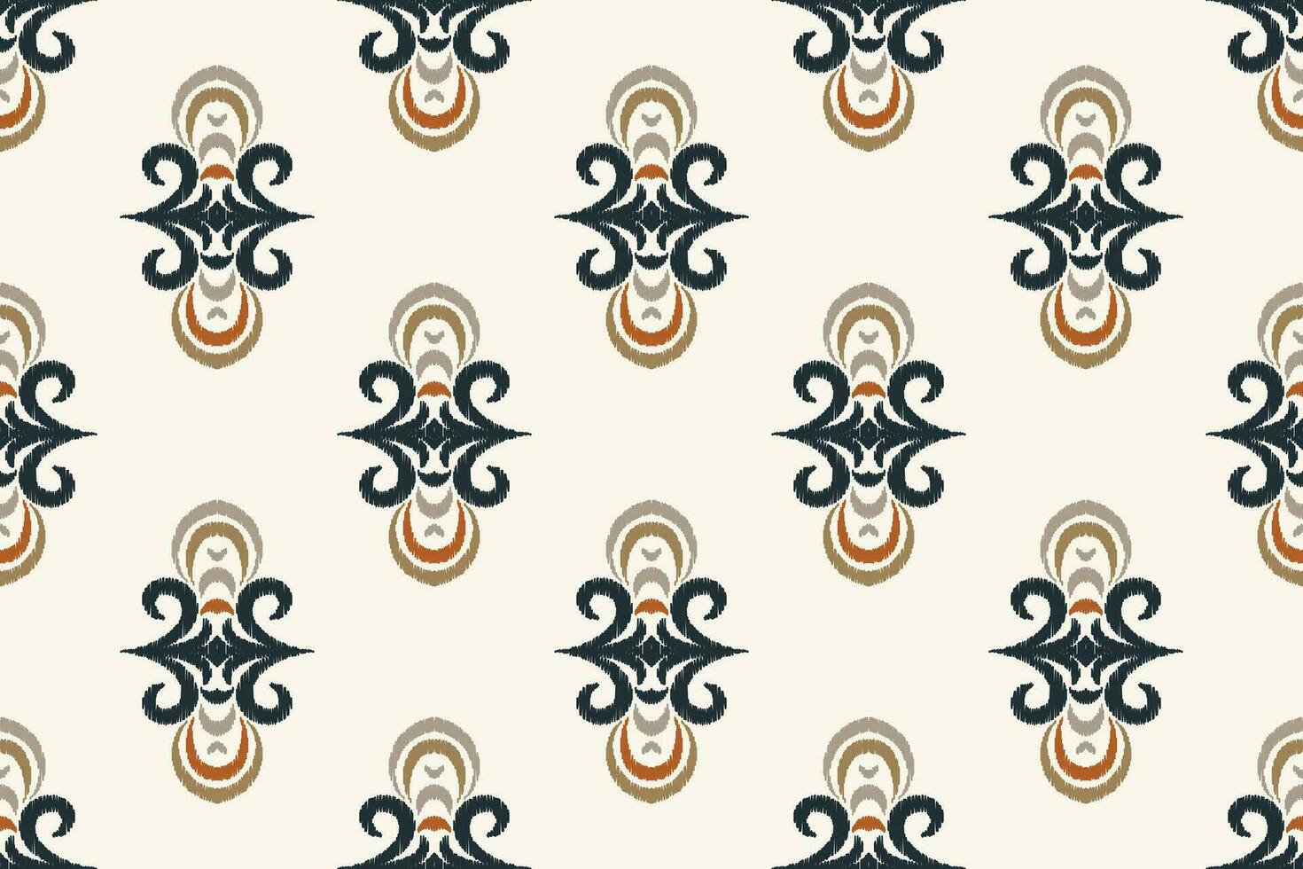 Ikat Floral Paisley Embroidery Background. Ikat Designs Geometric Ethnic Oriental Pattern Traditional. Ikat Aztec Style Abstract Design for Print Texture,fabric,saree,sari,carpet. vector