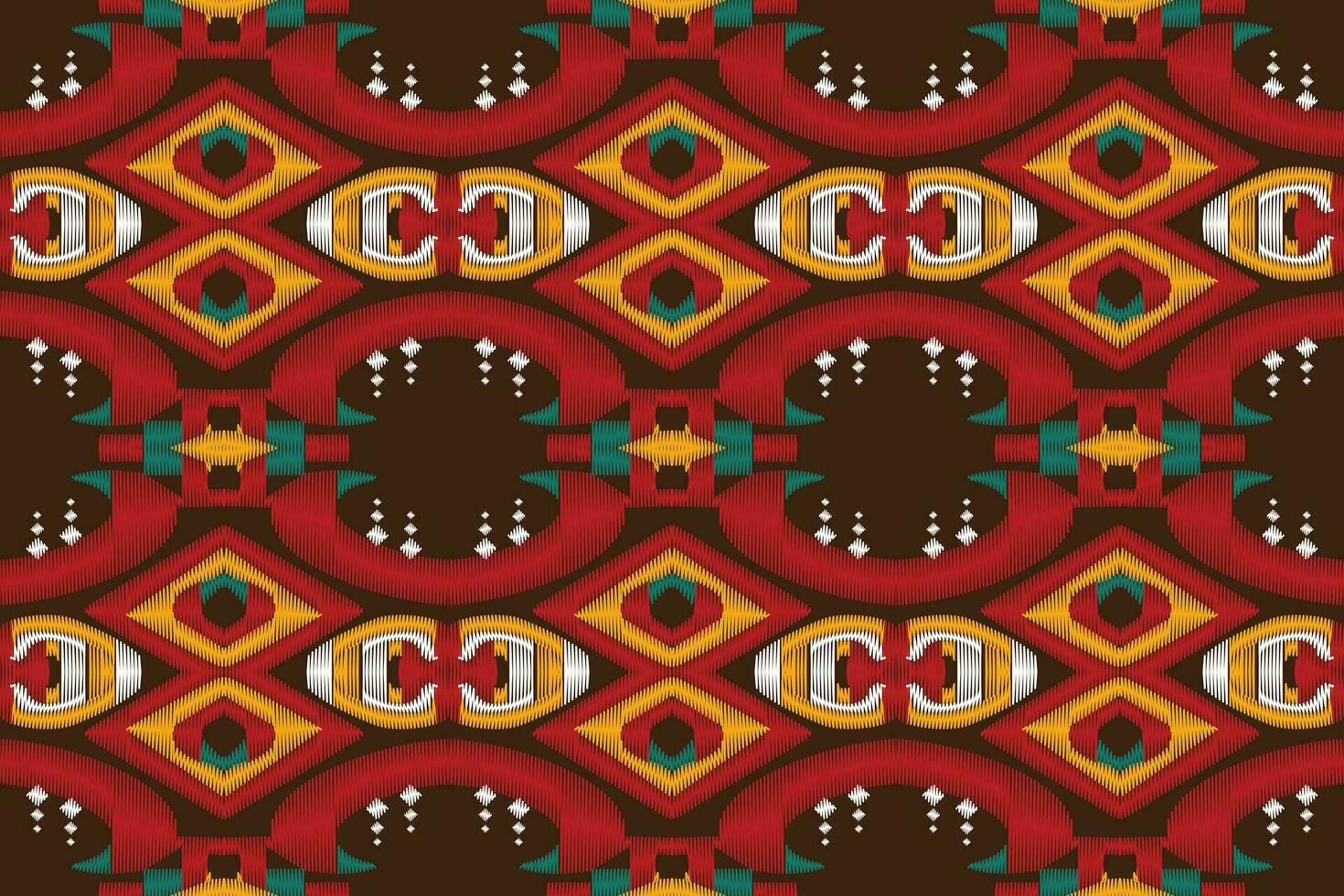 ikat damasco cachemir bordado antecedentes. ikat impresión geométrico étnico oriental modelo tradicional.azteca estilo resumen vector ilustración.diseño para textura,tela,ropa,envoltura,pareo.