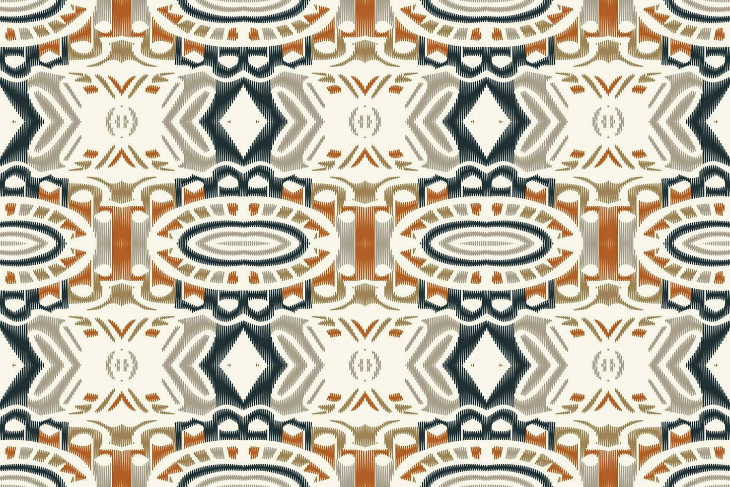 Ikat Damask Paisley Embroidery Background. Ikat Chevron Geometric Ethnic Oriental Pattern traditional.aztec Style Abstract Vector illustration.design for Texture,fabric,clothing,wrapping,sarong.