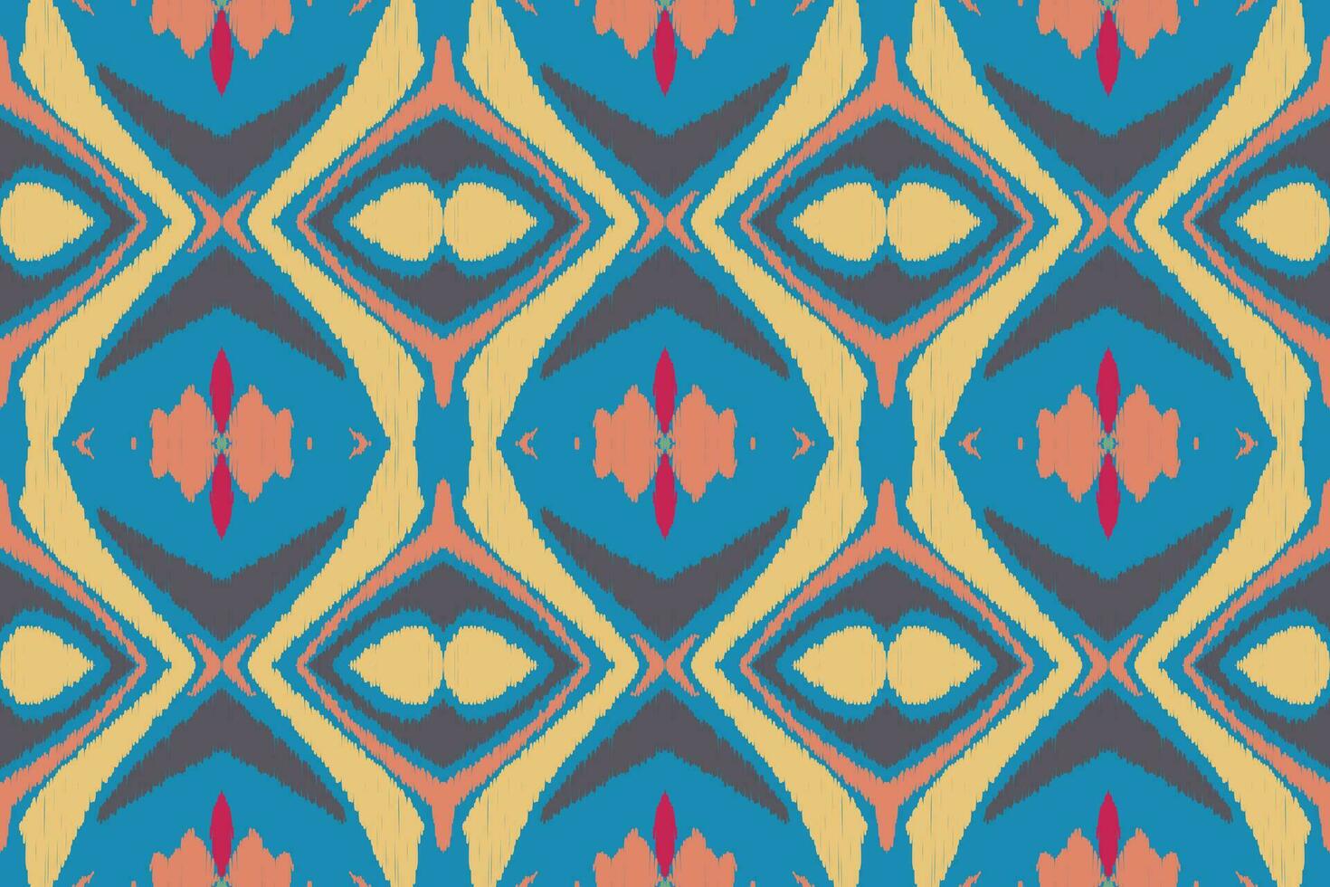 Ikat Damask Paisley Embroidery Background. Ikat Designs Geometric Ethnic Oriental Pattern traditional.aztec Style Abstract Vector illustration.design for Texture,fabric,clothing,wrapping,sarong.
