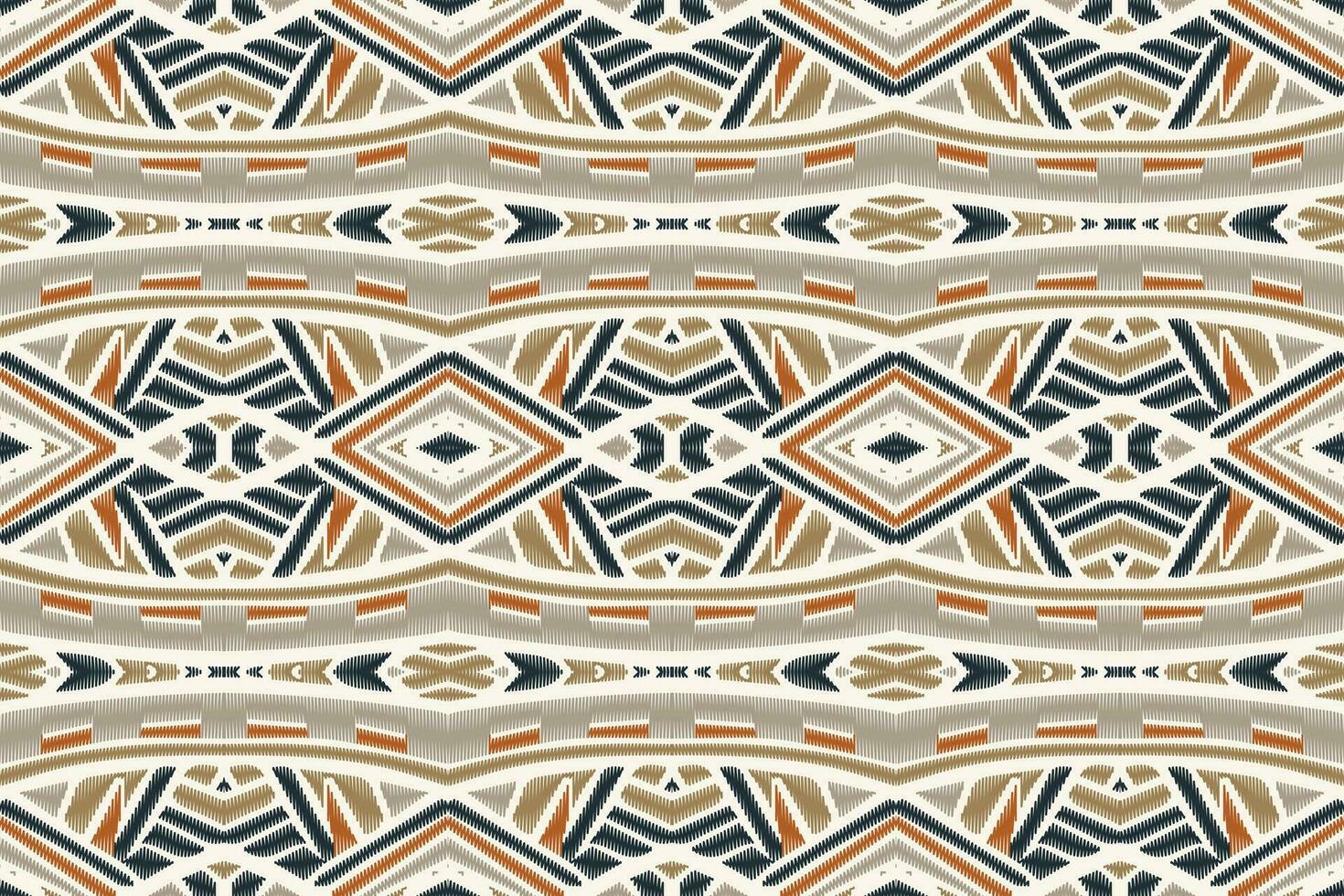 ikat floral cachemir bordado antecedentes. ikat azteca geométrico étnico oriental modelo tradicional.azteca estilo resumen vector ilustración.diseño para textura,tela,ropa,envoltura,pareo.